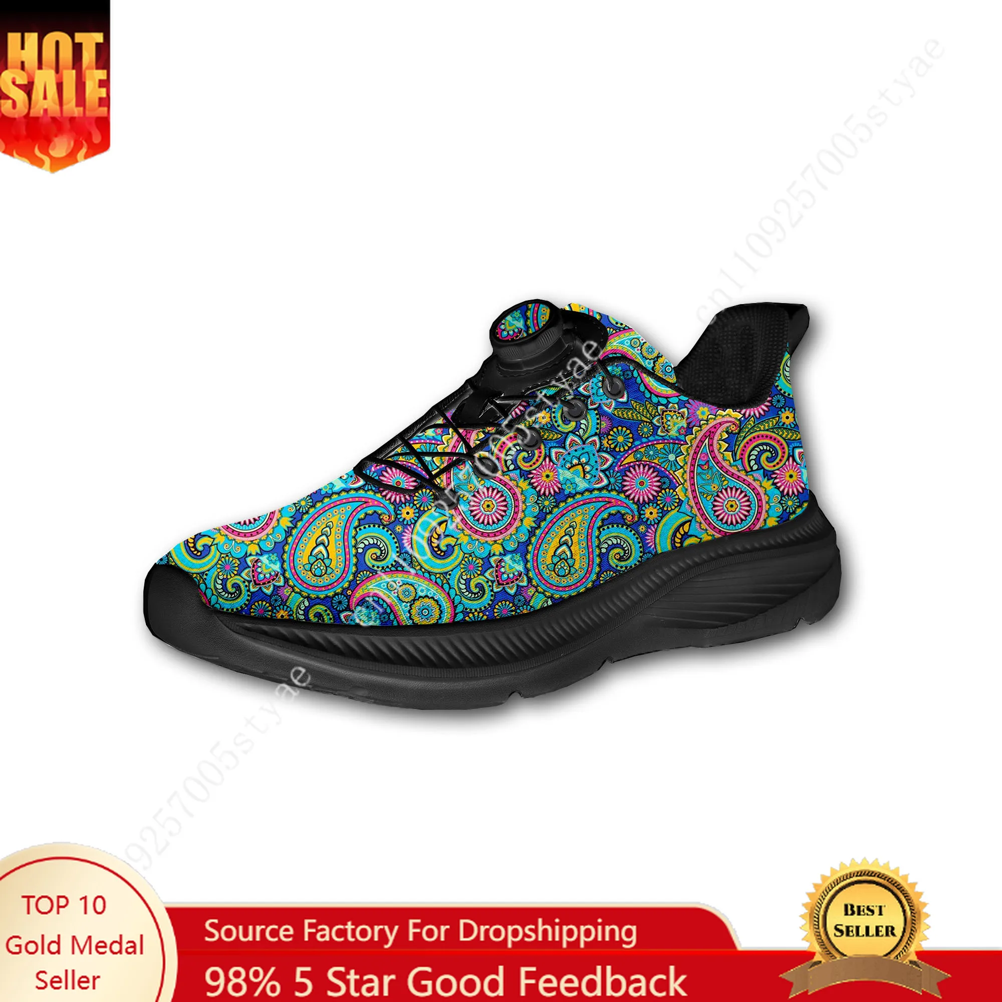 Men Shoes Designer - Sepatu Jalan Kustom Motif Bunga Mandala