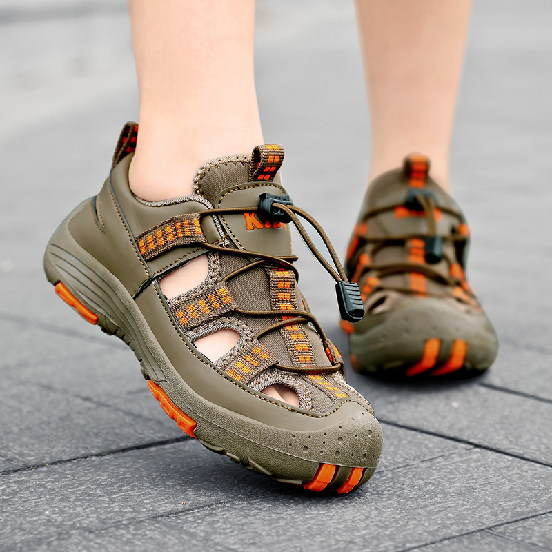 Sandal Sport Outdoor - Sandal pantai sol lembut anak laki-laki,