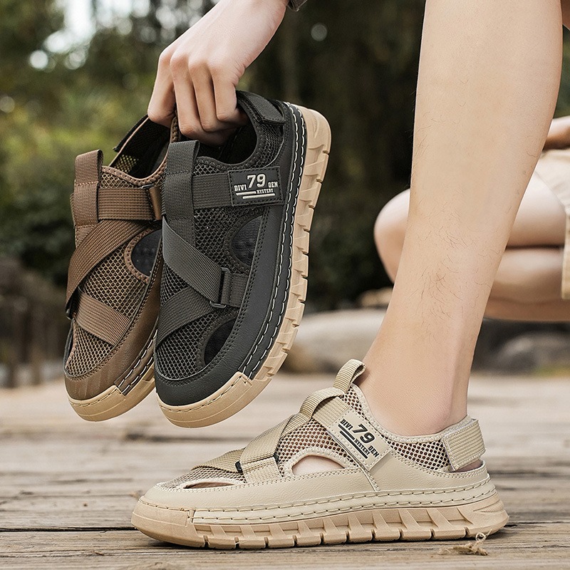 Sandal Sport Outdoor - Sandal Pria Sandal Berongga Bersirkulasi Jaring