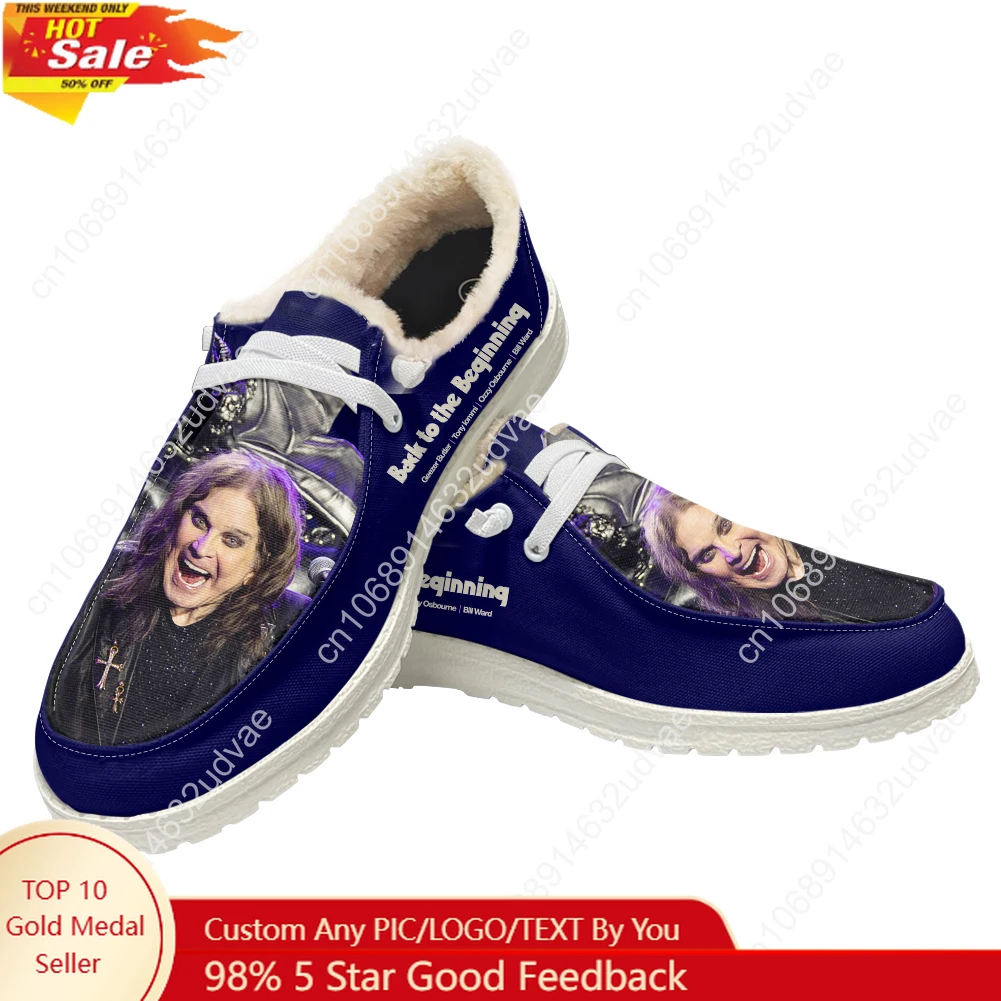 Men'S Shoes No Laces - Ozzy Osbourne 1948-2025 Sepatu Loafer Mewah