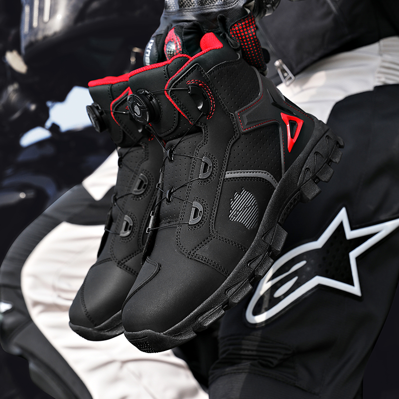 Sepatu Bot Motor Pria Profesio - Men'S Shoes No Laces ulasan dan harga