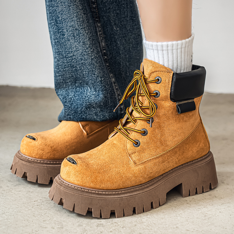 Sepatu Bot Tinggi Klasik Kulit - Men'S Shoes No Laces ulasan dan harga