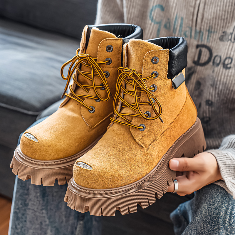 Sepatu Bot Tinggi Klasik Kulit - Men'S Shoes No Laces ulasan dan harga