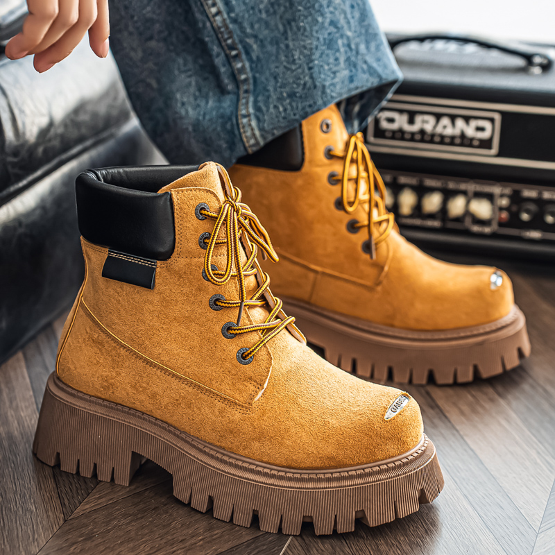 Sepatu Bot Tinggi Klasik Kulit - Men'S Shoes No Laces ulasan dan harga