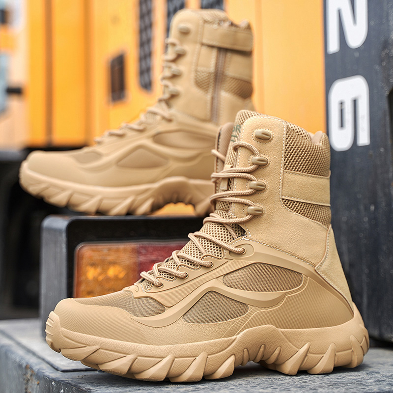 Sepatu Pria Sepatu Bot Taktis  - Men'S Shoes No Laces ulasan dan harga
