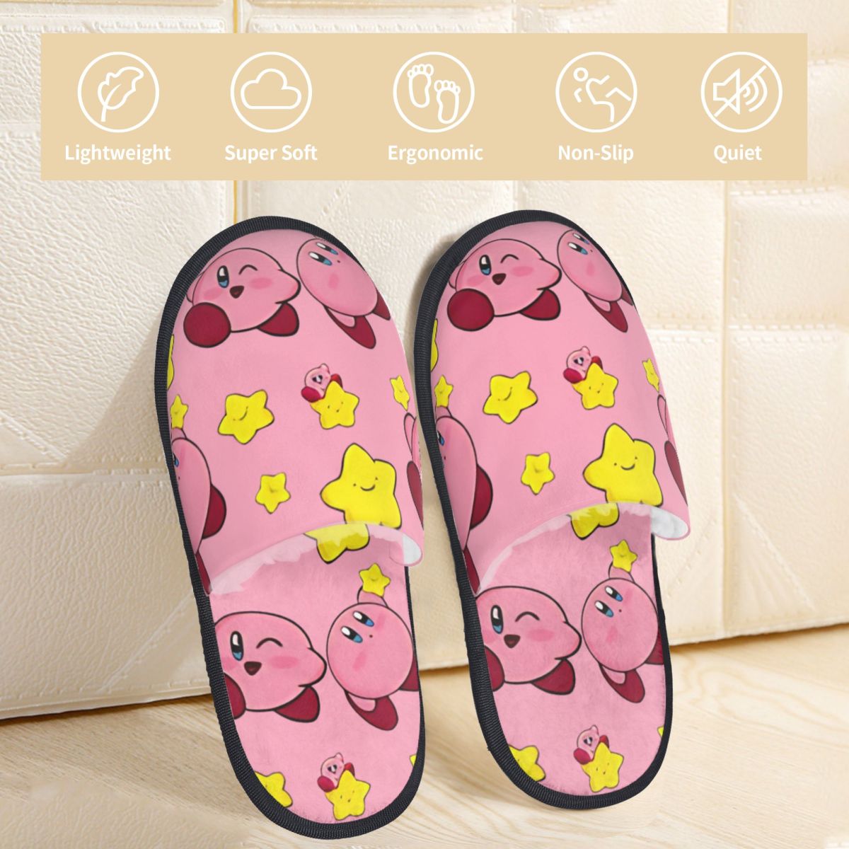 Sandal Rumah Pink Kirbys Funny - Men'S Shoes With Memory Foam ulasan dan harga