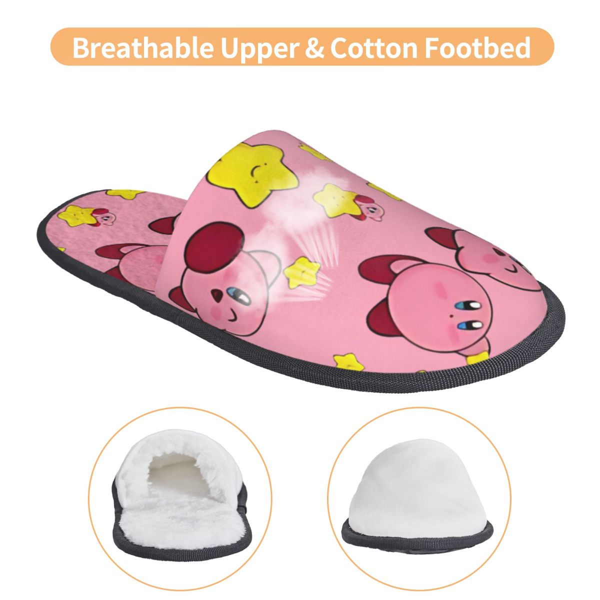 Sandal Rumah Pink Kirbys Funny - Men'S Shoes With Memory Foam ulasan dan harga