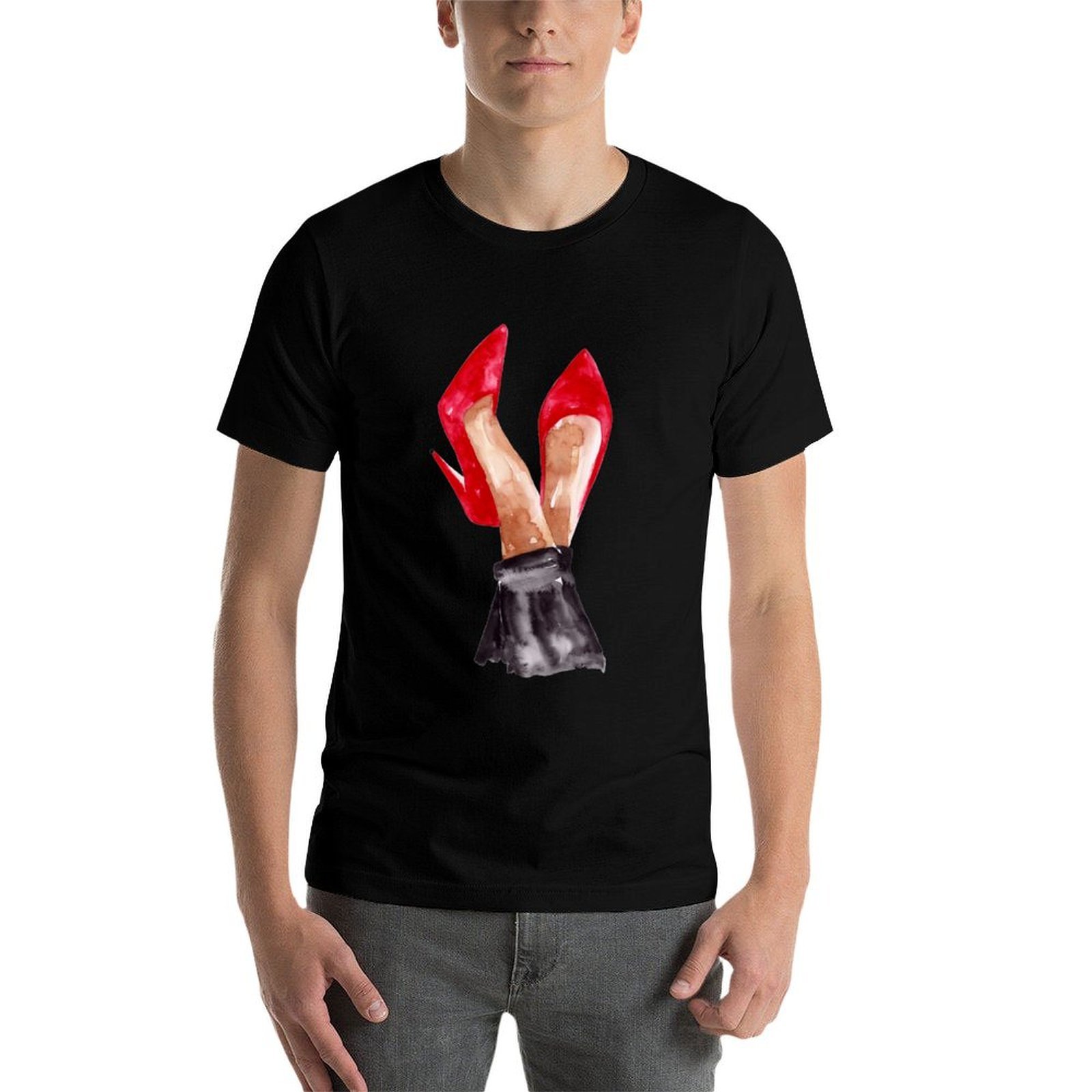 Sepatu Stiletto Merah Ilustras - Men Shoes Illustration ulasan dan harga