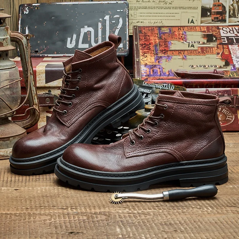 Sepatu Bot Kulit Pria Retro Be - Men'S Shoes Quality Brands ulasan dan harga