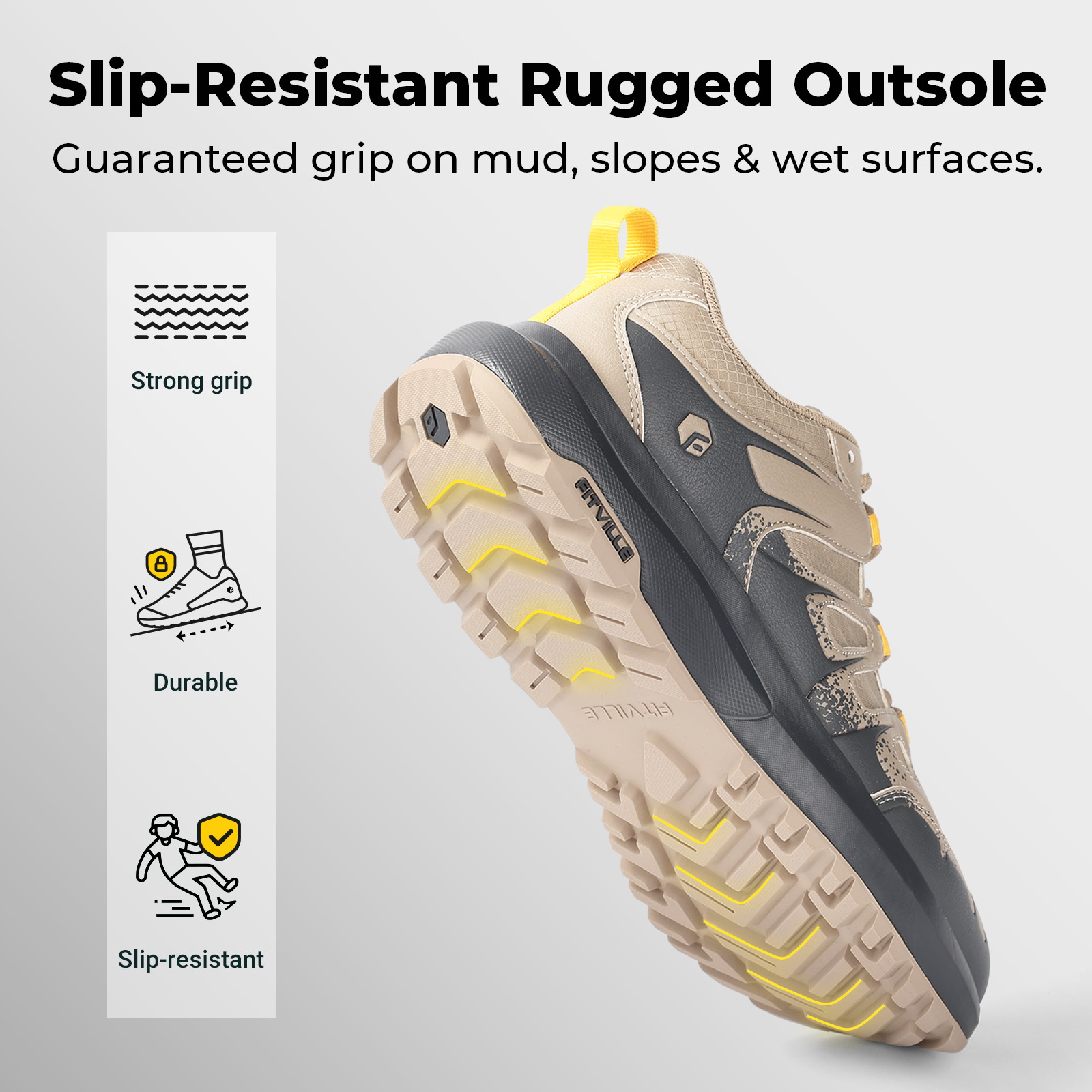 Sepatu Hiking Fittington Anti  - Men'S Shoes V5 Rnr ulasan dan harga